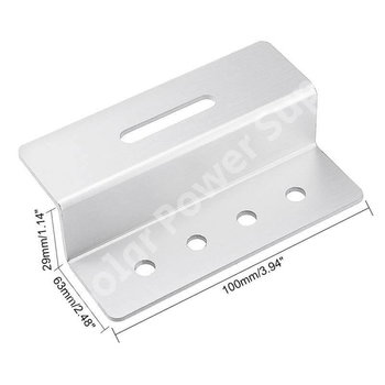 Solar Power Supply 100mm Z Style Aluminum mounting brackets