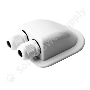 Solar Power Supply ABS Solar Double Cable Gland White