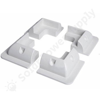 Solar Power Supply Solar Panel Corner System ABS Plastic White